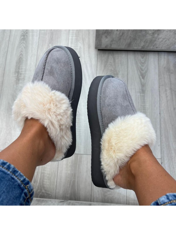 SABOT PELUCHE GRIGIO