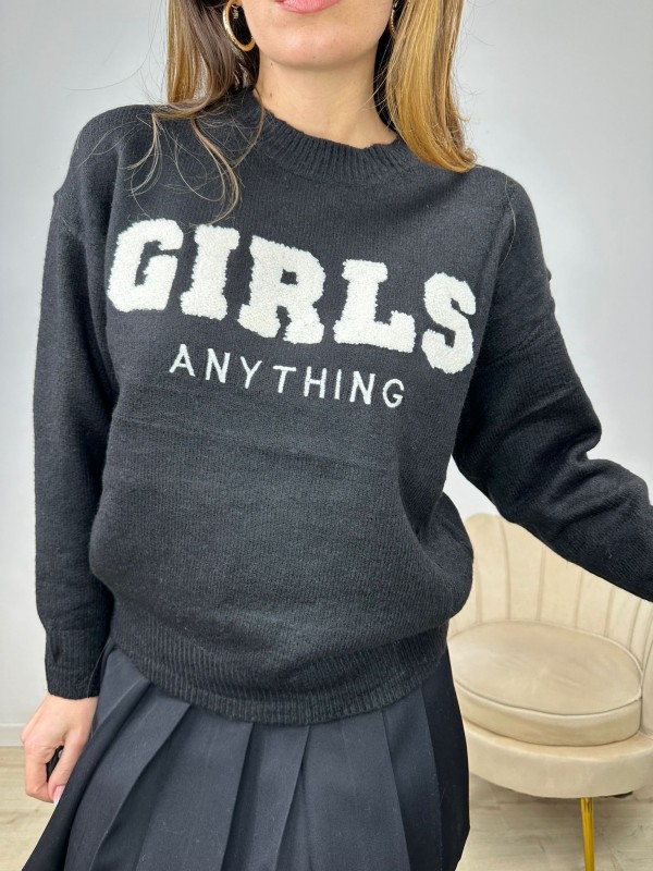 PULLOVER GIRLS NERO