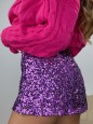 SHORT PAILLETTES VIOLA