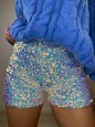 SHORT PAILLETTES BIANCO