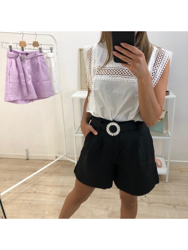 SHORT CINTURA NERO