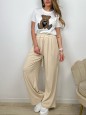 PANTALONI JOGGERS LARA BEIGE