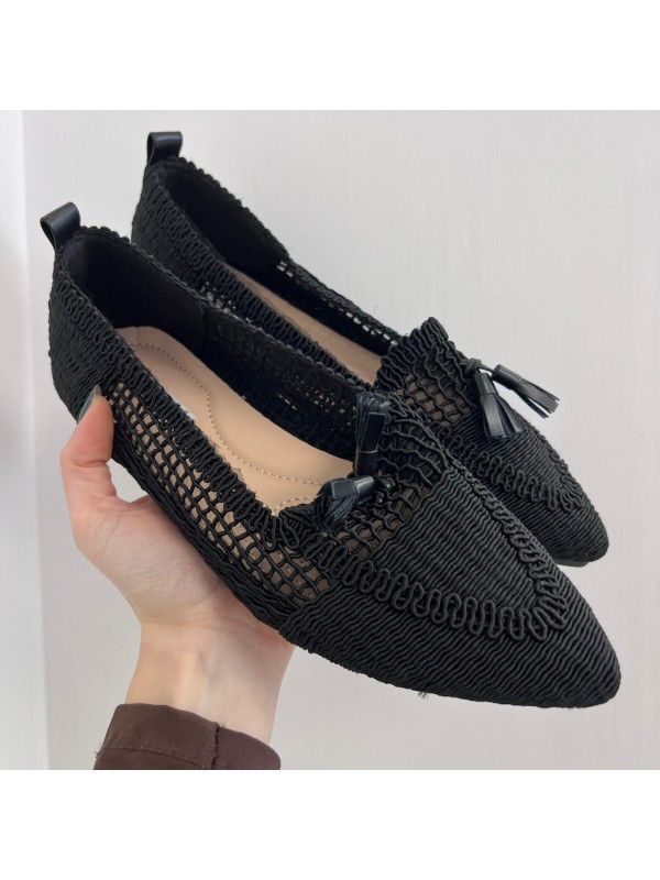 MOCASSINI UNCINETTO FARY NERO