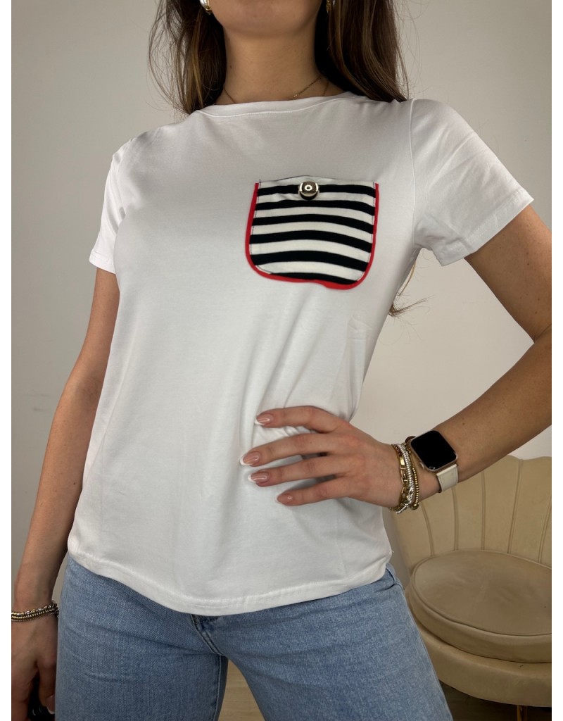 T-SHIRT MARINE BIANCA