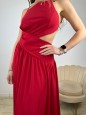 LONG DRESS SARAM LUMINA ROSSO