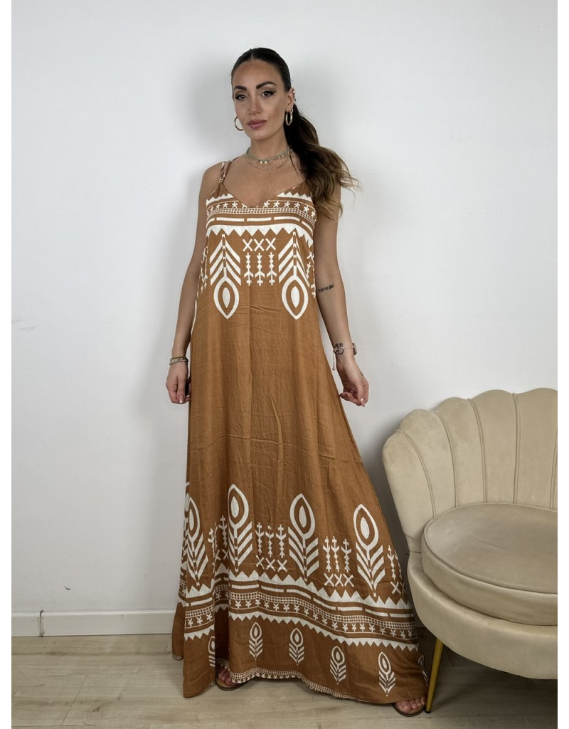 LONG DRESS KIMBLY CAMEL