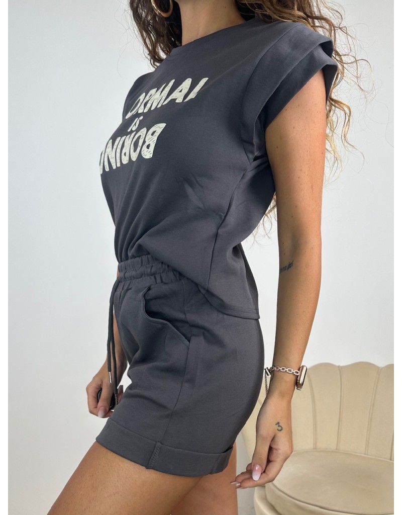 CO ORD SET MICOL GRIGIO SCURO