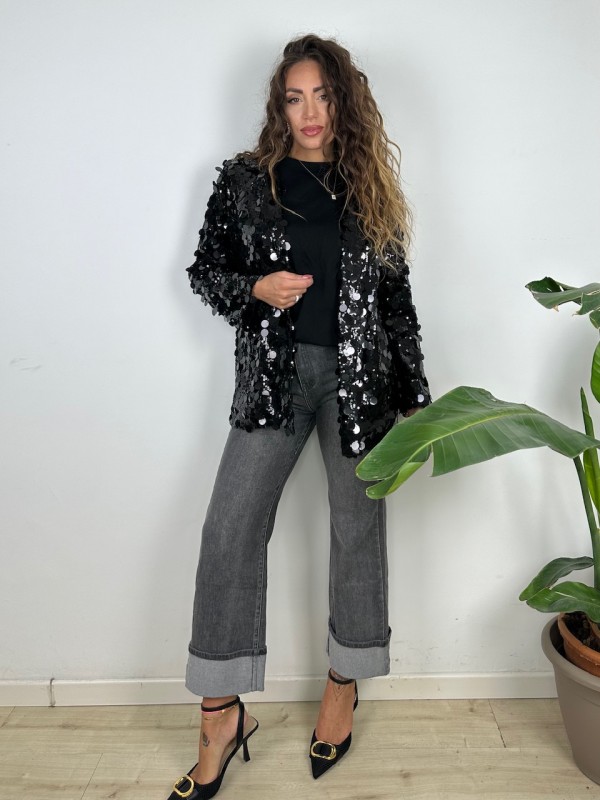 BLAZER PAILLETTES NERO