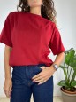 T-SHIRT MAXI SPALLINE BORDEAUX