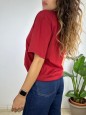 T-SHIRT MAXI SPALLINE BORDEAUX