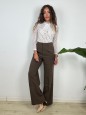 PANTALONI FULL LENGHT MARRONE