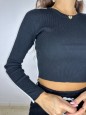 MAGLIA CROP VERONIKA NERA