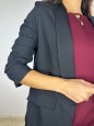 BLAZER MANICHE ARROTOLATE NERA