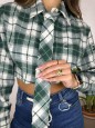 CAMICIA CROP VERDE