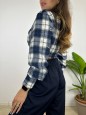 CAMICIA CROP BLU