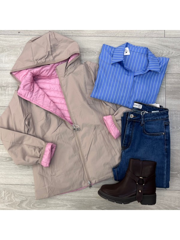 PIUMINO REVERSIBILE GABRY BEIGE ROSA