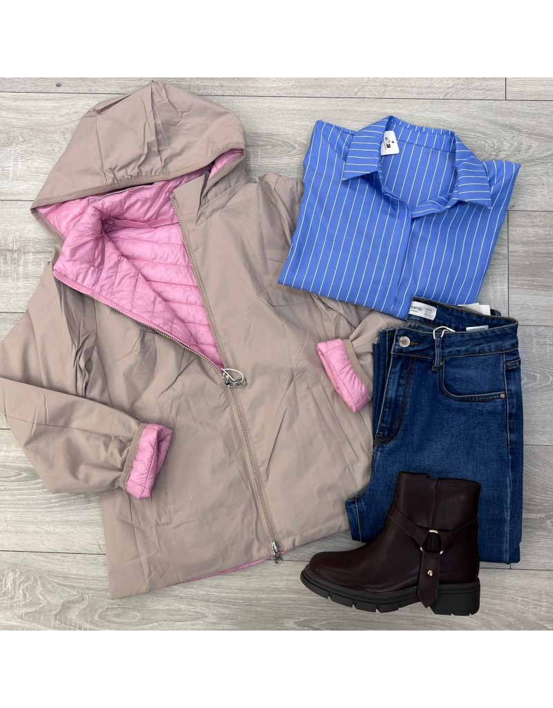 PIUMINO REVERSIBILE GABRY BEIGE ROSA