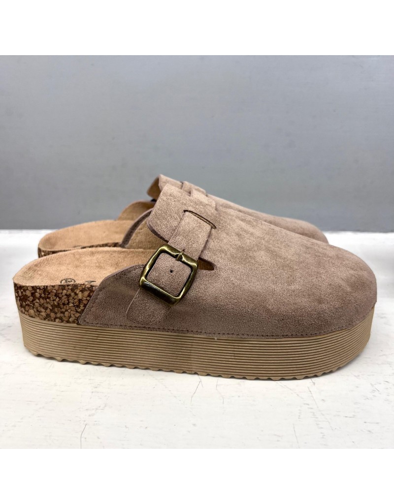 MULE SCAMOSCIATO BEIGE