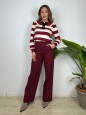 PANTALONI FULL LENGHT BORDEAUX