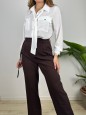 PANTALONI CLOE MARRONE