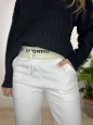 PANTALONI JOGGERS SPORT BIANCO