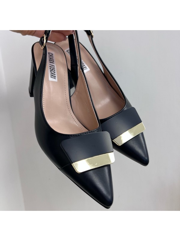 DECOLLETE BICOLOR NERO