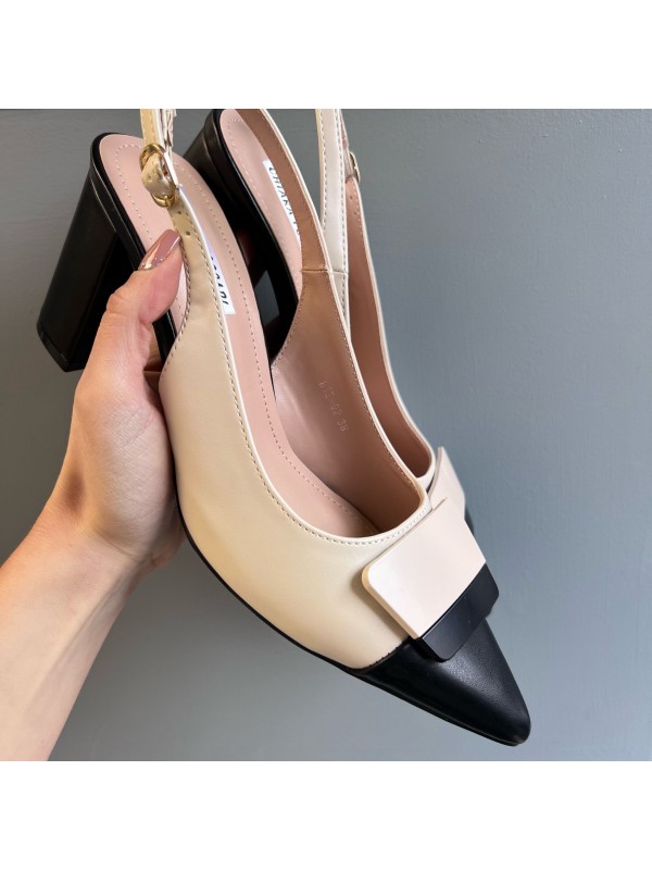 DECOLLETE BICOLOR BEIGE