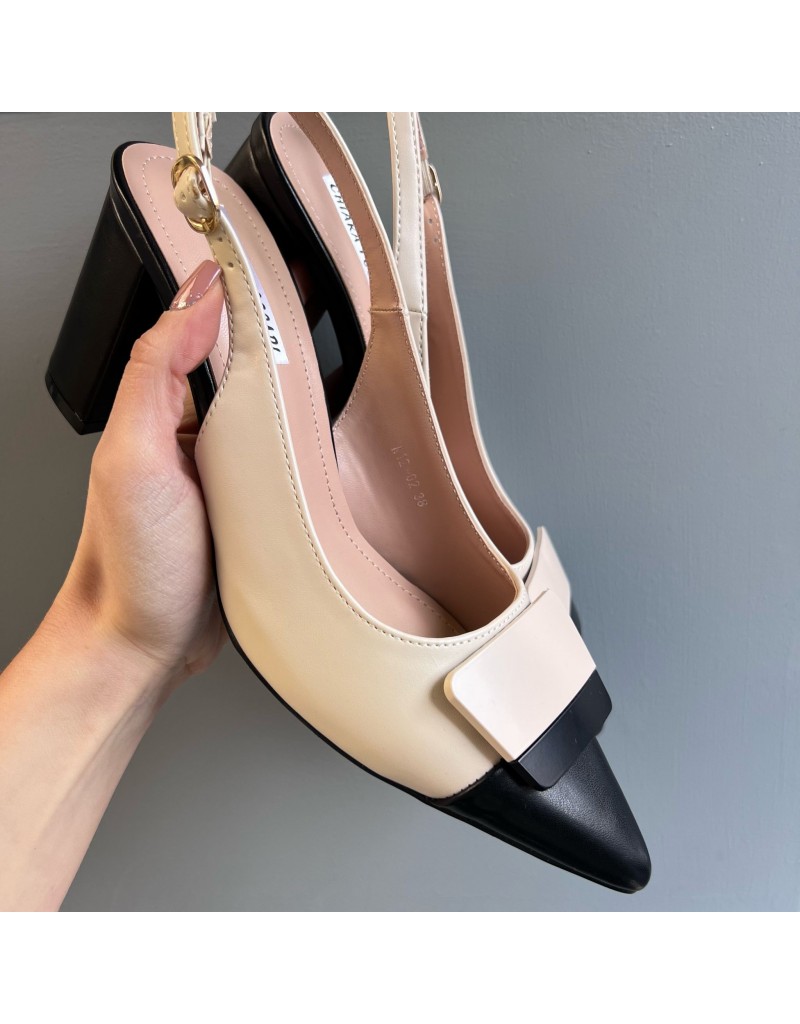 DECOLLETE BICOLOR BEIGE