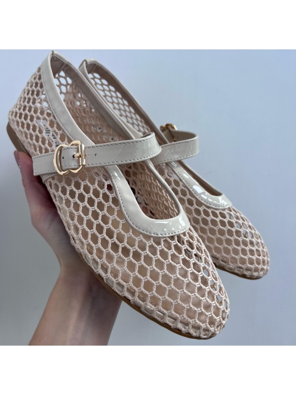 BALLERINA A RETE BEIGE