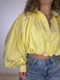 CAMICIA CROP NESY GIALLA