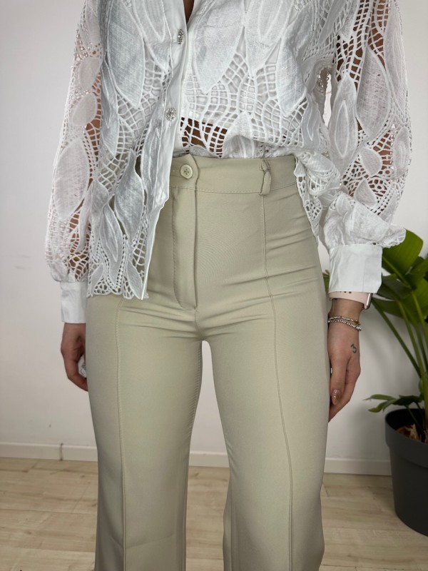 PANTALONI FLARE MARLEN BEIGE