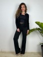 PANTALONI FLARE MARLEN NERO
