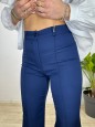 PANTALONI FLARE MARLEN BLU