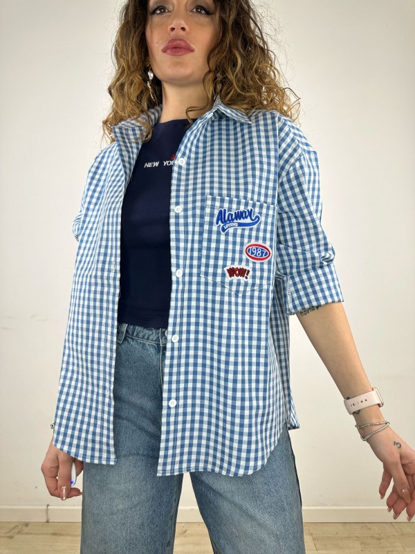CAMICIA WOW BLU