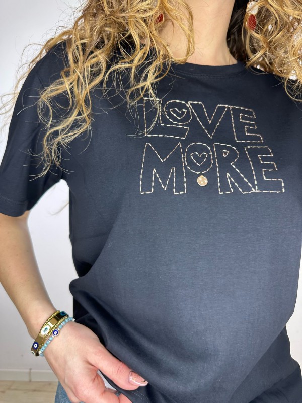 SHIRT LOVE MORE NERA