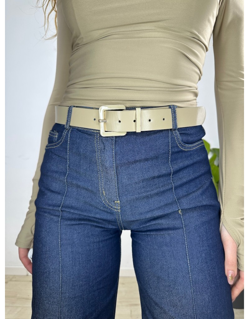 JEANS WIDE LEG BLUE CON CINTURA