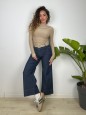 JEANS WIDE LEG BLUE CON CINTURA