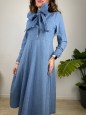 LONG DRESS FIOCCO DENIM CHIARO