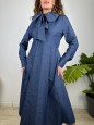 LONG DRESS FIOCCO DENIM SCURO