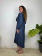 LONG DRESS FIOCCO DENIM SCURO