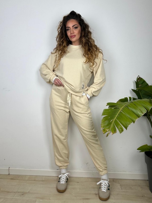 PANTALONE TUTA NATURAL BEIGE