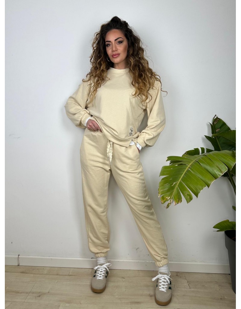 PANTALONE TUTA NATURAL BEIGE