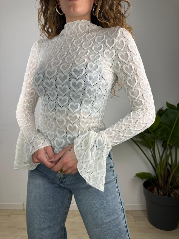 MAGLIA PIZZO BIANCA