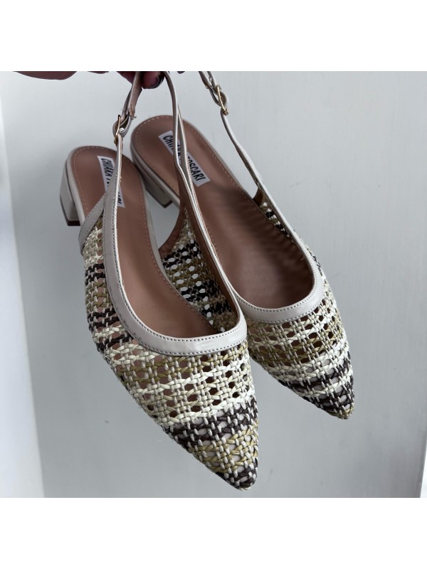 SLINGHBACK BASSO BEIGE