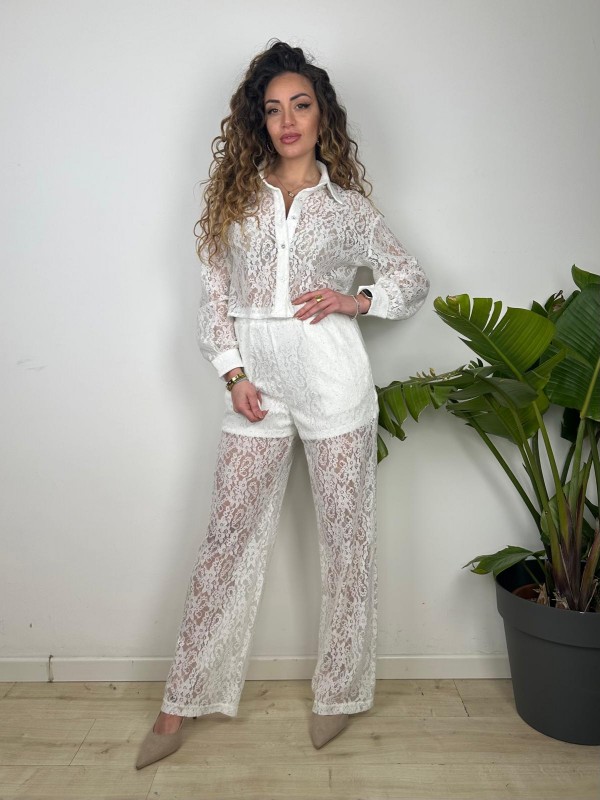 CO ORD SET PIZZO BIANCO