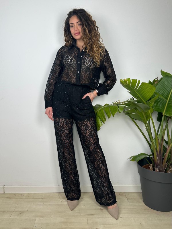 CO ORD SET PIZZO NERO