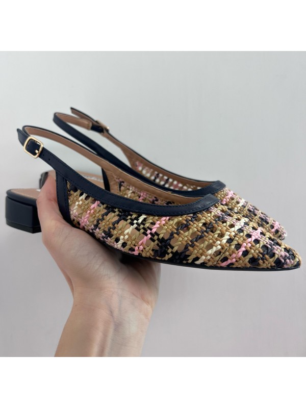 SLINGHBACK BASSO BLU