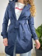 TRENCH DOPPIO PETTO BLU
