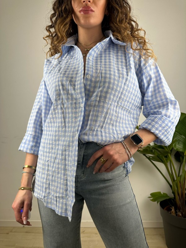 CAMICIA JEAN AZZURRA
