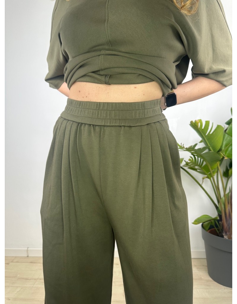 PANTALONI MORBIDI LUMINA VERDE